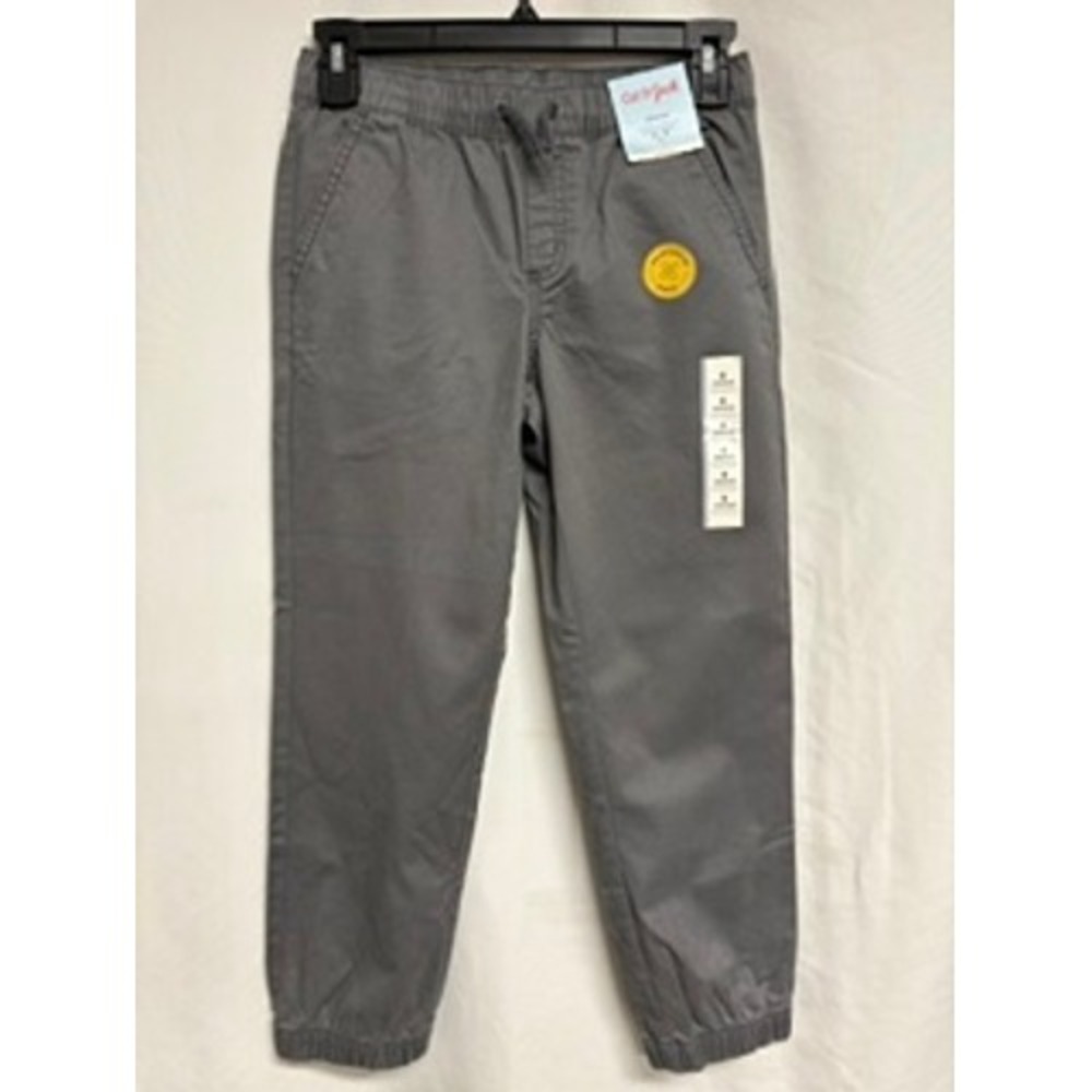Cat & Jack Boys Gray Jogger Pants Reinforced Knee Size 8 New with Tags